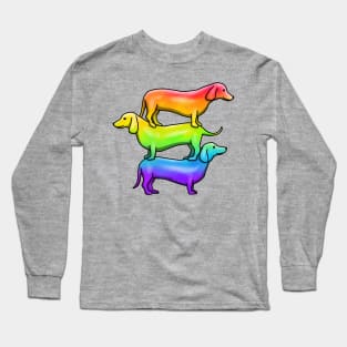 Wiener Goggies Rainbow Long Sleeve T-Shirt